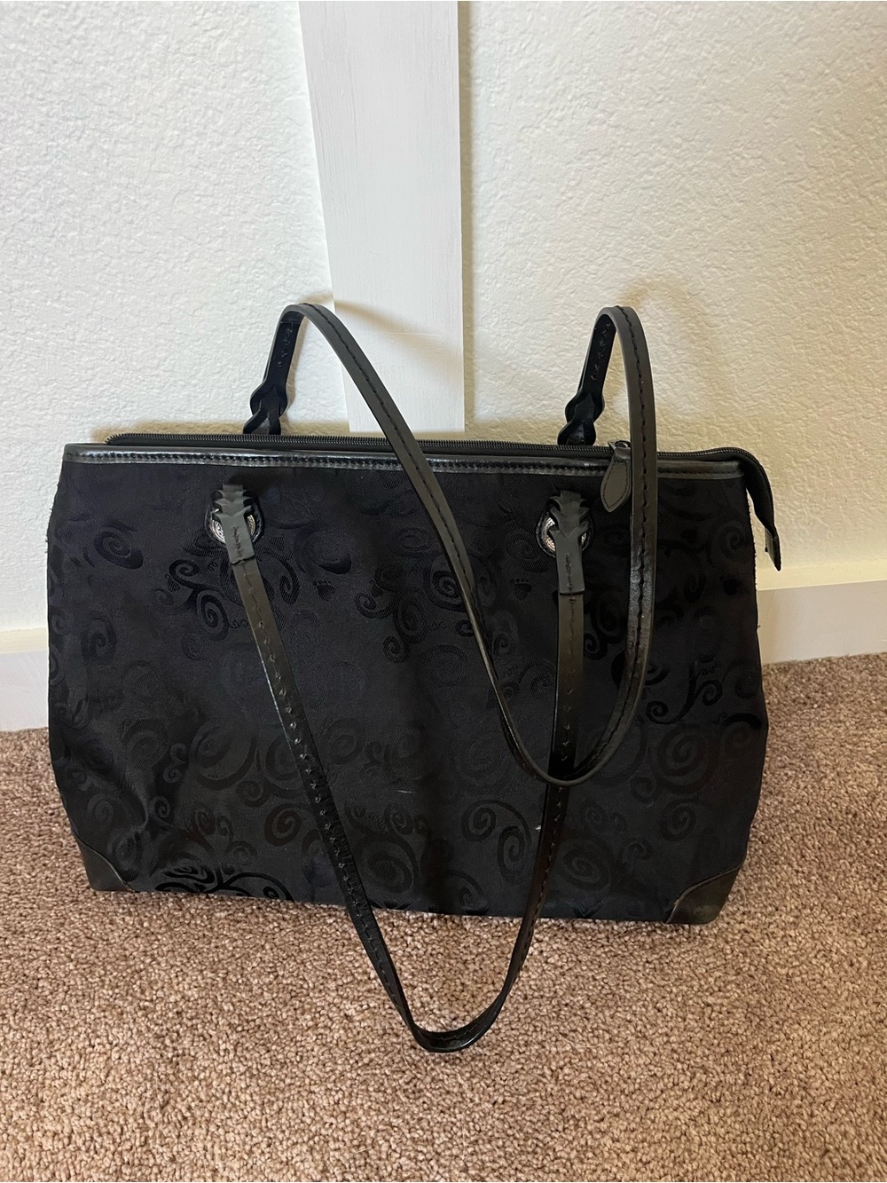 Brighton Patterned Black Tote Bag Purse